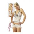 WHITE LACE TOP AND BOXER SET M