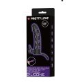 PRETTY LOVE VIBRATING PENIS SLEEVE WITH BALL STRAP