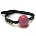 PINK  SOFT RUBBER 5.5CM DIAMETER LARGE BALL GAG