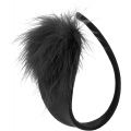 STRAPLESS FEATHER BIKINI BLACK