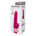 DILDO WITH BALLS 8.5 INCH FUCHSIA DREAMTOYS