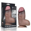 7" DUAL-LAYERED EXTRA THICK SILICONE NATURE COCK BROWN
