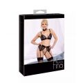 ABIERTA FINA BRA AND SUSPENDER SET VELVET