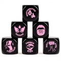 EROTIC FOREPLAY DICE, BLACK/PINK