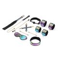 VIVID RAINBOW 8PCS SET- PURPLE GLOSSY SOFT BONDAGE SET