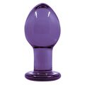 CRYSTAL GLASS BUTT PLUG MEDIUM PURPLE