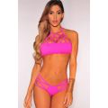 HOT PINK STRAPPY CAGED BIKINI