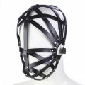 LEATHER BLACK BONDAGE HOOD