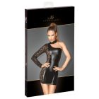 NOIR HANDMADE ASYMMETRICAL POWERWETLOOK AND LACE DRESS