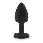 DIAMOND SILICONE PLUG BLACK/PINK MEDIUM