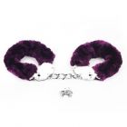 FETISH PLEASURE FLUFFY HAND CUFFS PURPLE