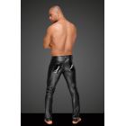 NOIR HANDMADE POWERWETLOOK MEN'S TROUSERS WITH DECORATIVE PVC PLEATS