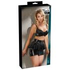 VINYL SKIRT WITH PEPLUM