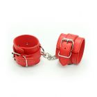 RED LEATHER HANDCUFFS