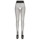 CROTCHLESS TIGHTS WITH A LACE WAISTBAND