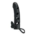 PRETTY LOVE VIBRATING PENIS SLEEVE WITH BALL STRAP