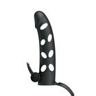 PRETTY LOVE VIBRATING PENIS SLEEVE WITH BALL STRAP