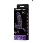 PRETTY LOVE VIBRATING PENIS SLEEVE WITH BALL STRAP