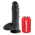 KING COCK WITH BALLS 20CM -BLACK