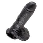 KING COCK WITH BALLS 20CM -BLACK