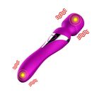 SILICONE DUAL MASSAGER USB 7+7 FUNCTION PURPLE
