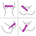 SILICONE DUAL MASSAGER USB 7+7 FUNCTION PURPLE