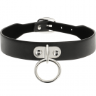 ΚΟΛΑΡΟ FETISH COLLAR BLACK WITH RING