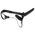 DOUBLE STRAP ON BLACK SILICONE