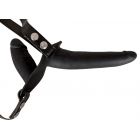 DOUBLE STRAP ON BLACK SILICONE
