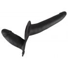 DOUBLE STRAP ON BLACK SILICONE