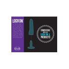 LOCK ON HEXANITE 7.5 INCH DILDO WITH SUCTION CUP ADAPTER MOCHA