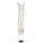 PLEASER FLAMINGO-1050C MID CALF BOOT CLEAR