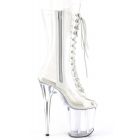 PLEASER FLAMINGO-1050C MID CALF BOOT CLEAR