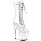 PLEASER FLAMINGO-1050C MID CALF BOOT CLEAR
