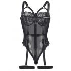 SUBBLIME - TEDDY WITH GARTER STRAP DETAIL CHEST BLACK