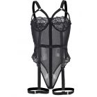 SUBBLIME - TEDDY WITH GARTER STRAP DETAIL CHEST BLACK