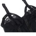 SUBBLIME - TEDDY WITH GARTER STRAP DETAIL CHEST BLACK