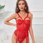 SUBBLIME - TEDDY WITH GARTER STRAP DETAIL CHEST RED