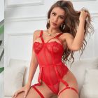 SUBBLIME - TEDDY WITH GARTER STRAP DETAIL CHEST RED