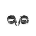 ADJUSTABLE BLACK HANDCUFFS WITH BUCKLE- FETISH TENTATION