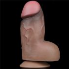 7" DUAL-LAYERED EXTRA THICK SILICONE NATURE COCK BROWN