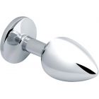 ANAL PLUG METALLIC BUTTPLUG, SMALL, SILVER/PINK  PASSION LABS