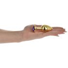 ANAL PLUG METALLIC BUTTPLUG, MEDIUM, GOLD/PURPLE, PASSION LABS
