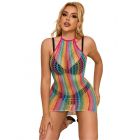 SUBBLIME - 952341 RAINBOW FISHNET DRESS