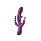 TRILUX KINKY FINGER RABBIT VIBRATOR WITH ANAL BEADS PURPLE