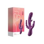 TRILUX KINKY FINGER RABBIT VIBRATOR WITH ANAL BEADS PURPLE