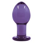 CRYSTAL GLASS BUTT PLUG MEDIUM PURPLE