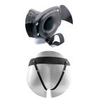 REAL RAPTURE HOLLOW STRAP ON 8  BLACK  WITH BALLS