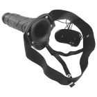 REAL RAPTURE VIBRATING HOLLOW STRAP ON 8 BLACK WITH BALLS