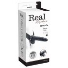 REAL RAPTURE VIBRATING HOLLOW STRAP ON 8 BLACK WITH BALLS